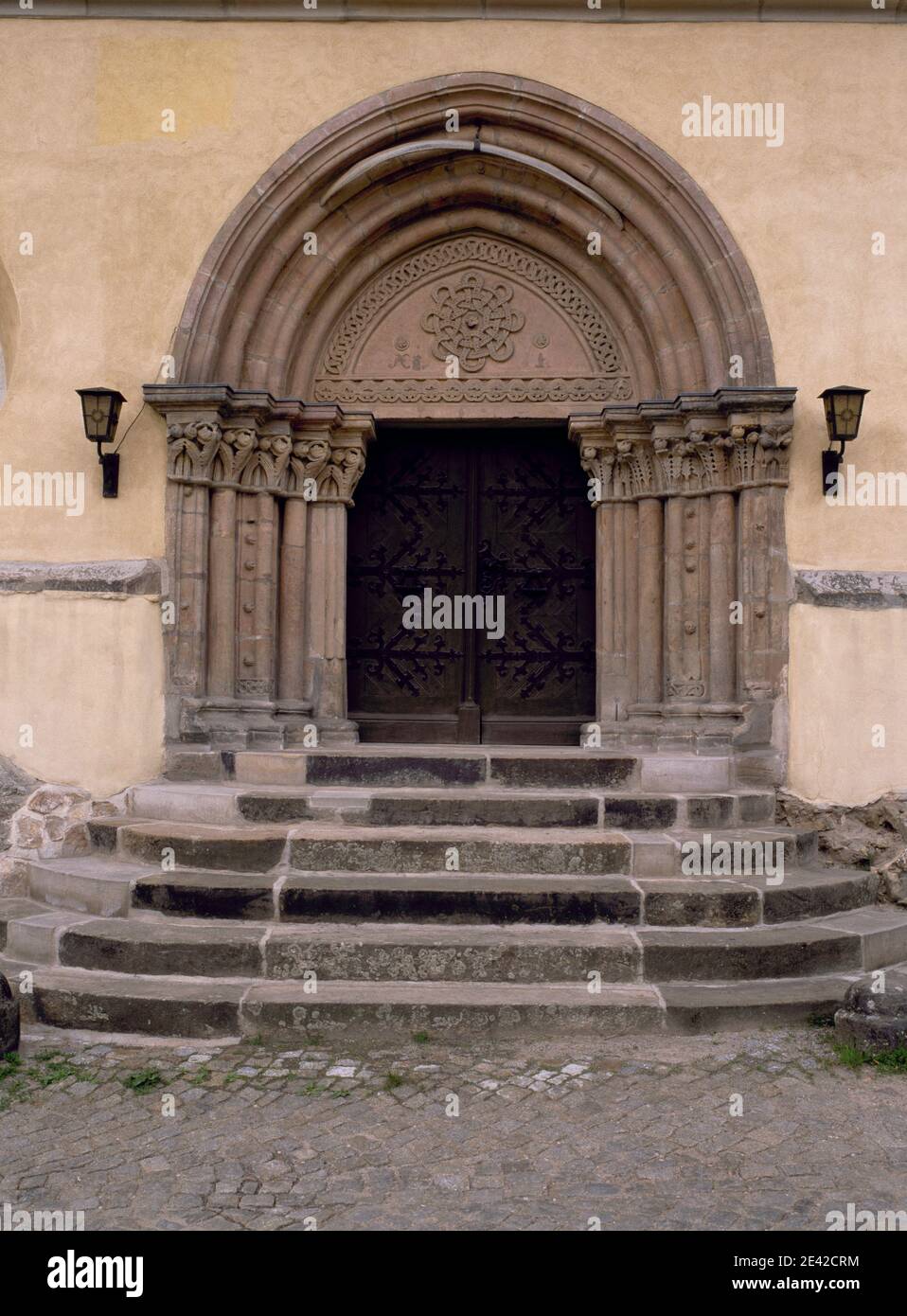 Südportal mit Tympanon vom Kloster Altzella Stockfoto