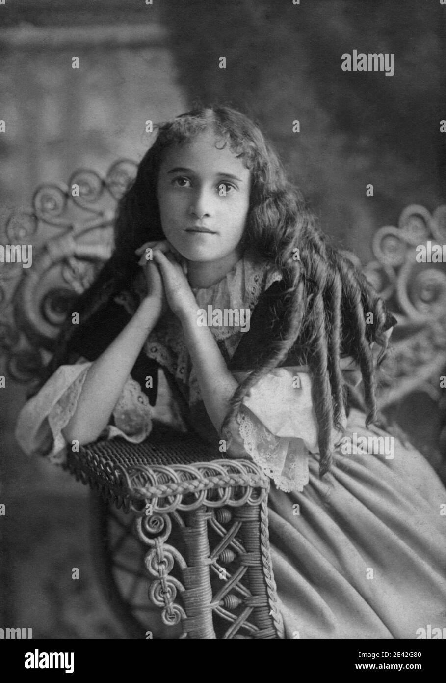 Porträt eines jungen irisch-amerikanischen Teenagers, aufgenommen um 1905 in Chicago. Stockfoto
