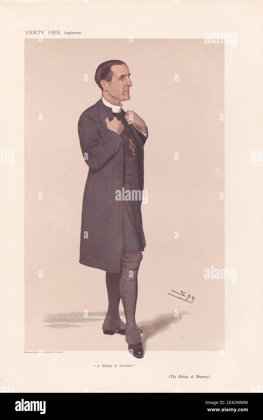 Leslie Matthew 'Spy' ward, 1851â € "1922, britische, Vanity Fair - Klerus. 'Ein Bischof der Entscheidung'. Rev. Cosmo Gordon Lang. 19 1906. April 1906. Chromolithographie. Stockfoto