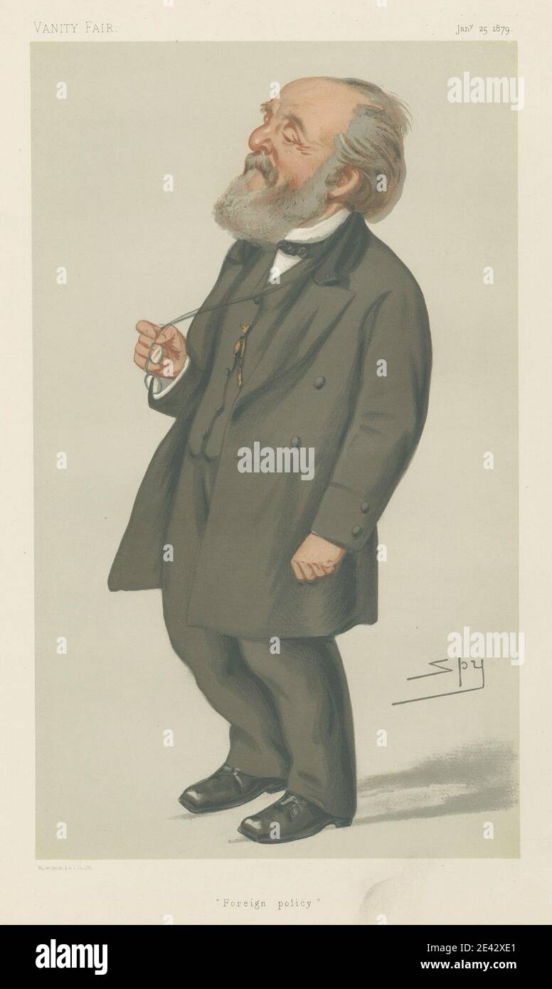 Leslie Matthew 'Spy' ward, 1851â € "1922, Briten, Politiker - Vanity Fair. "Außenpolitik". Herr Peter Rylands. 25 1879. Januar 1879. Chromolithographie. Stockfoto