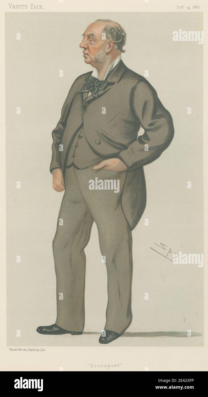 Leslie Matthew 'Spy' ward, 1851â € "1922, Briten, Politiker - Vanity Fair. 'Evonport'. Herr J. H. Puleston. 14 1882. Oktober 1882. Chromolithographie. Stockfoto