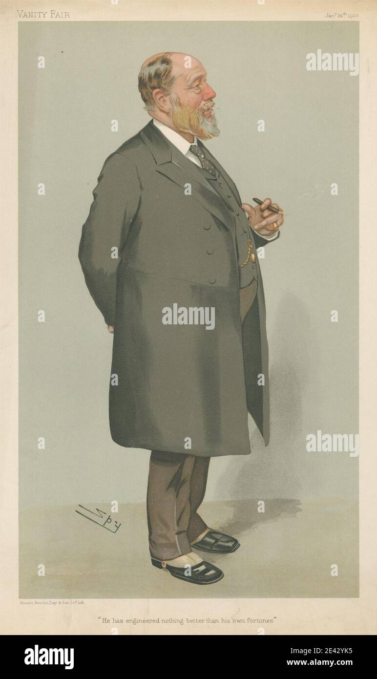 Leslie Matthew 'Spy' ward, 1851â € "1922, britische, Vanity Fair: Geschäftsleute und Empire Builders; "Er hat nichts besser als sein eigenes Glück entwickelt", Sir John Wolfe-Barry, 26. Januar 1905 (B197914.109), 1905. Chromolithographie. Stockfoto