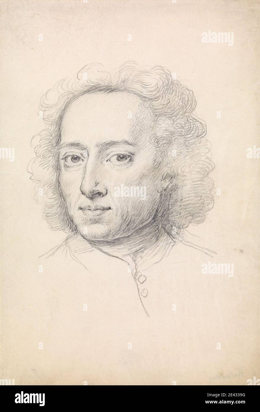 Jonathan Richardson der Ältere, 1667â € "1745, Briten, Alexander Papst, ca. 1736. Graphit auf Pergament. Haare, Mann, Porträt. Alexander Pope Stockfoto