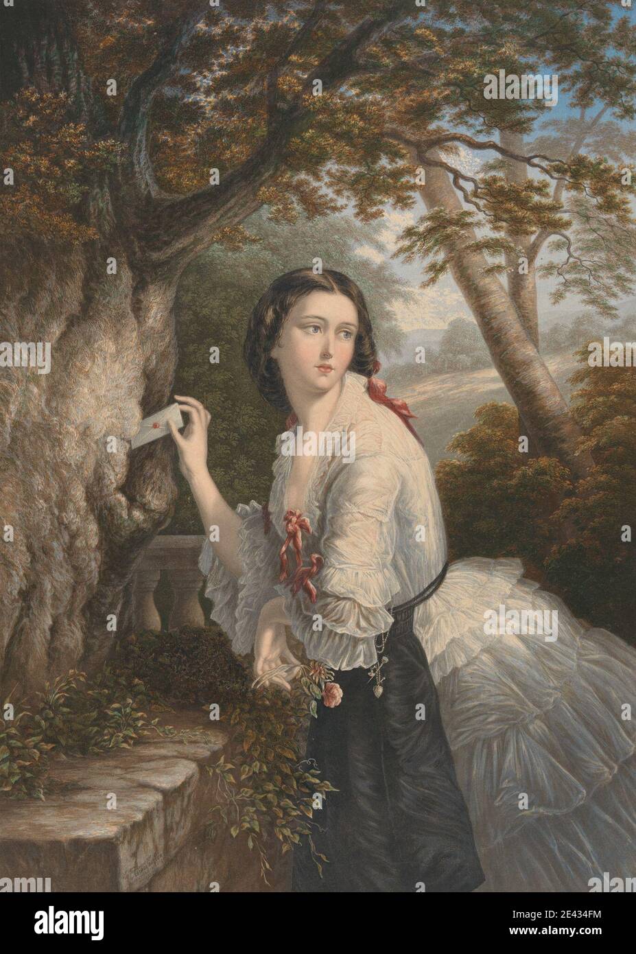 George Baxter, 1804â € "1867, britische, die Lover's Letter Box. Stockfoto