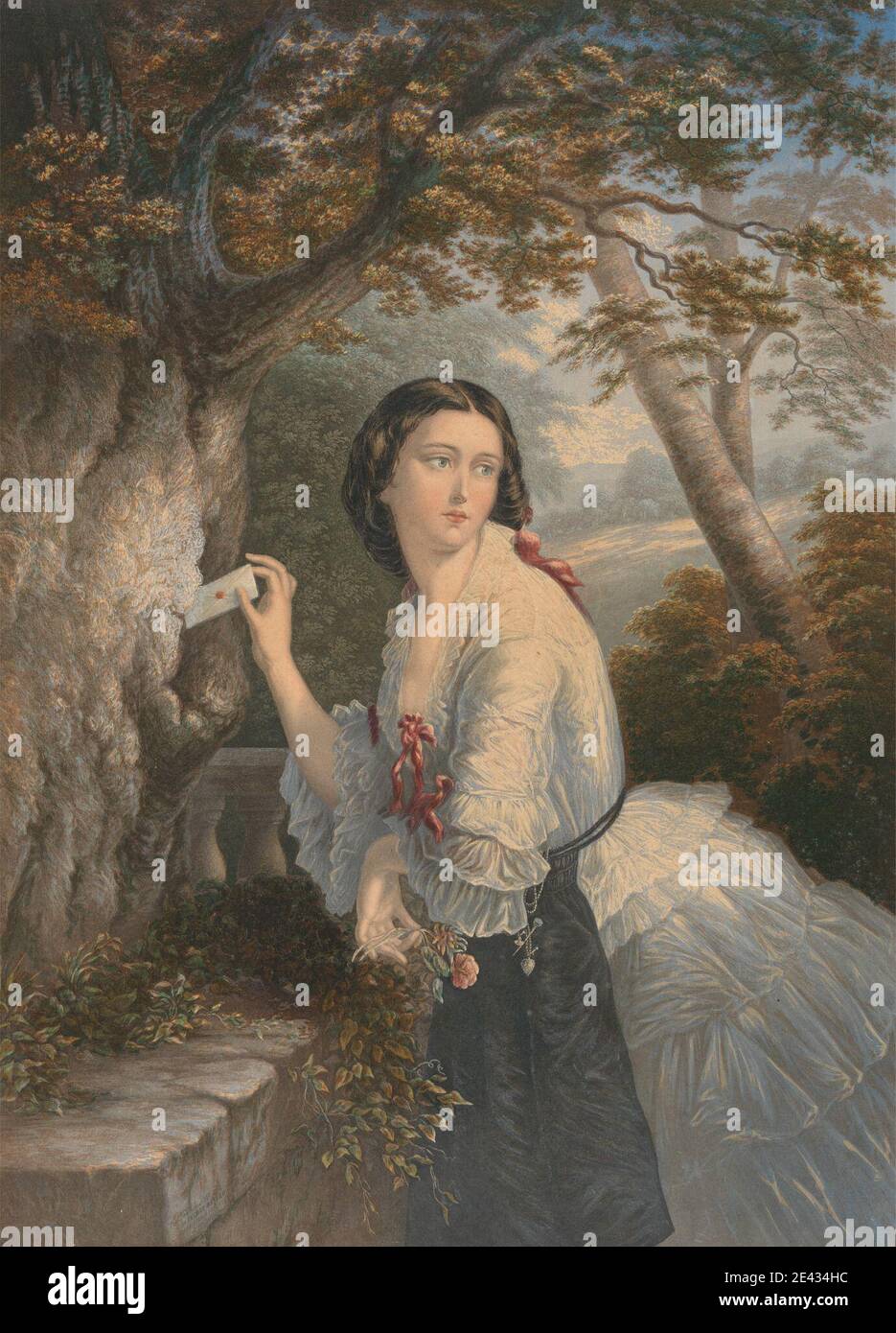 George Baxter, 1804â € "1867, britische, die Lover's Letter Box. Stockfoto