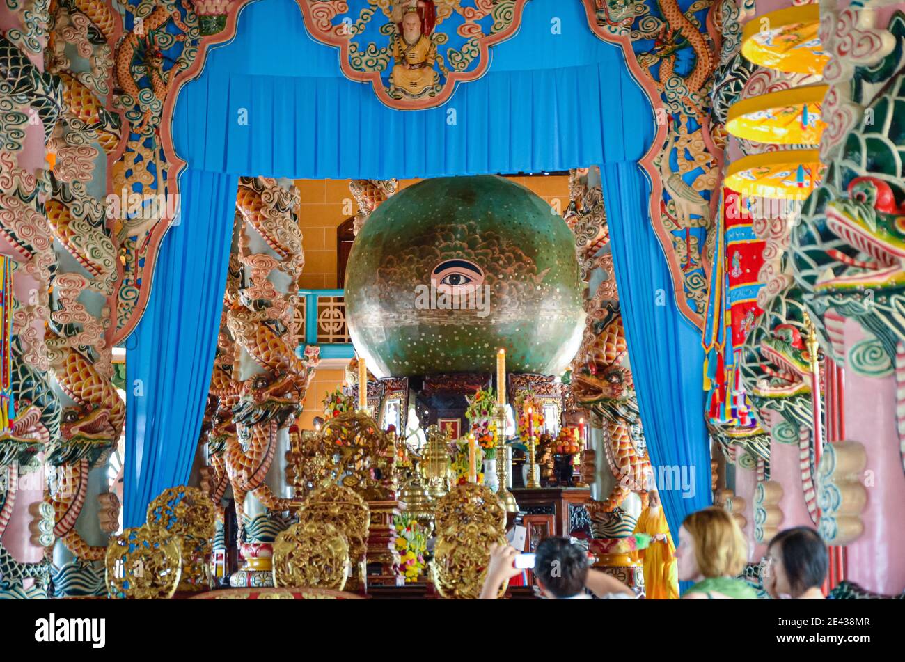 Cao Dai Tempel, Vietnam Stockfoto