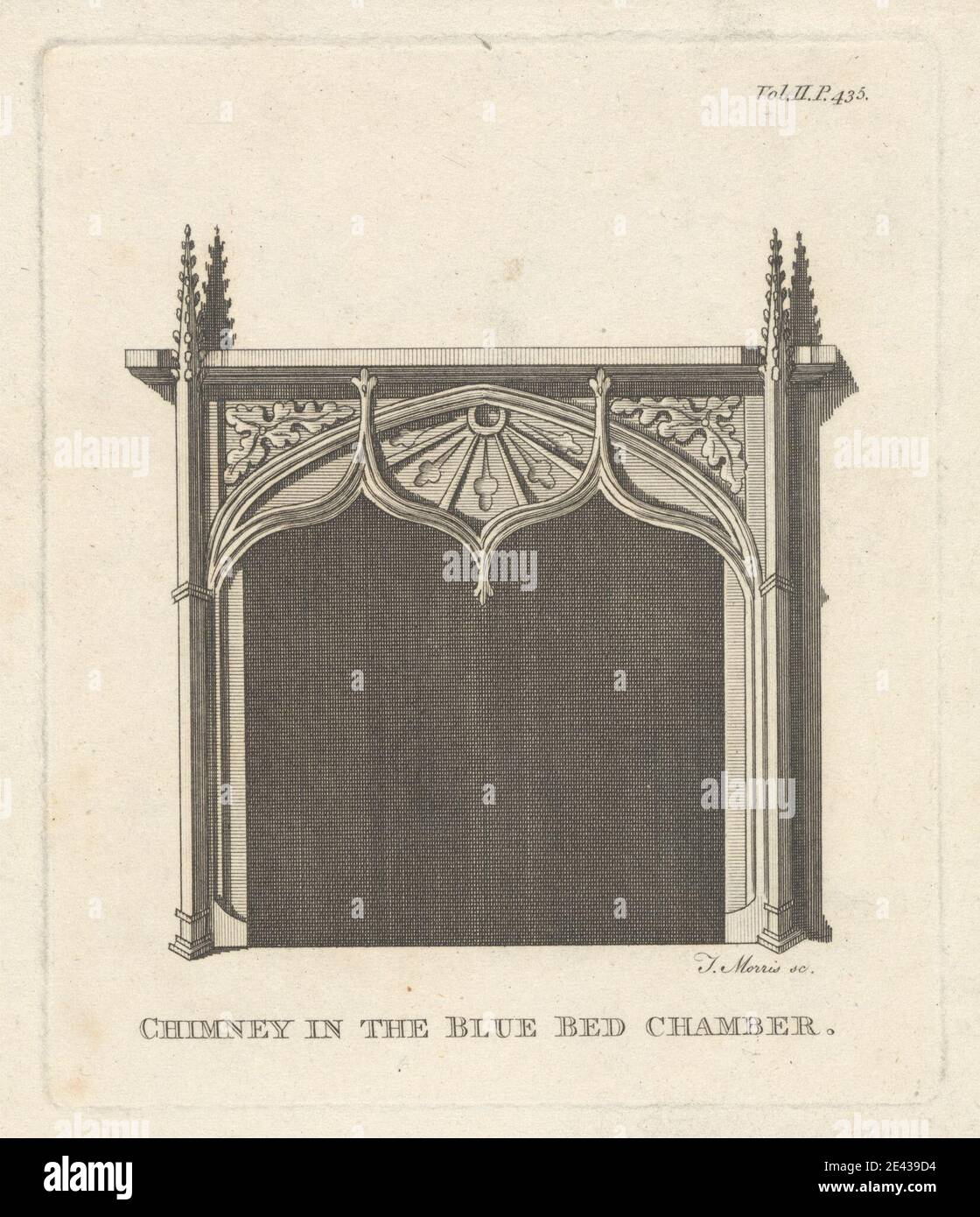 Thomas Morris, aktiv 1771â € "1794, Schornstein in der Blue Bed Chamber, undated. Gravur. Stockfoto