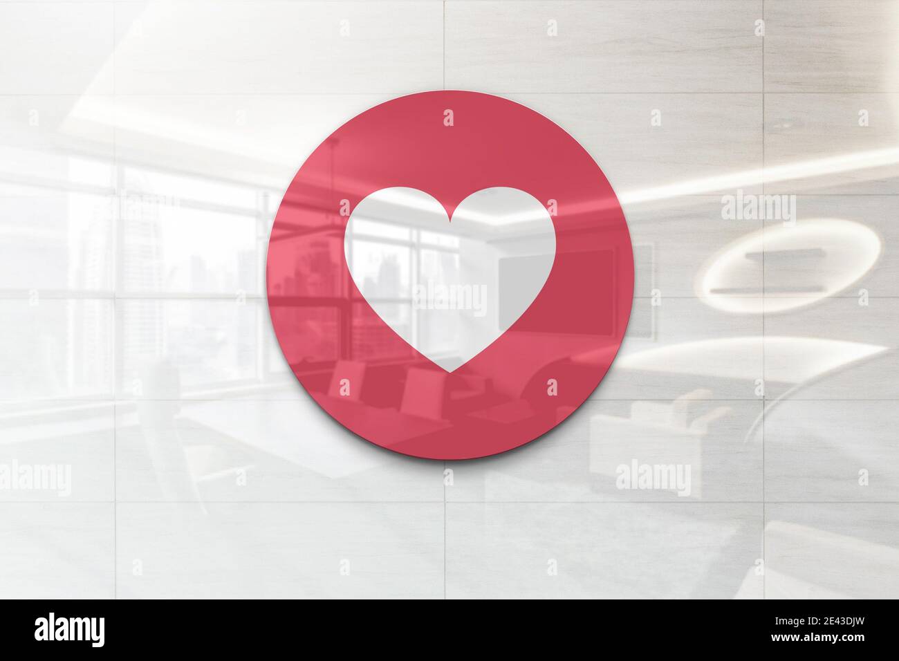 facebook Love Logo Emoji Stockfoto