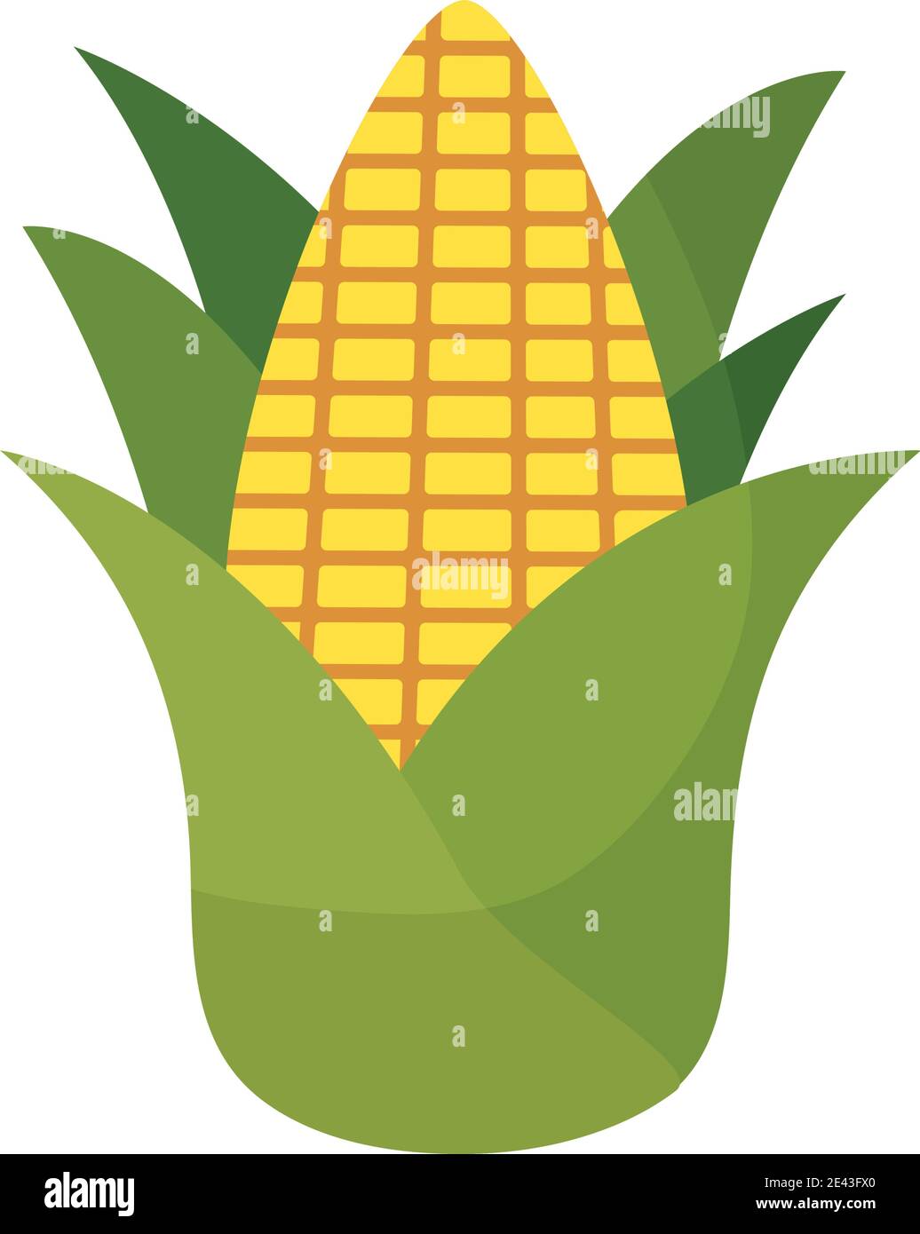 Symbol für die Isolierung von frischem Maiskolben Stock Vektor