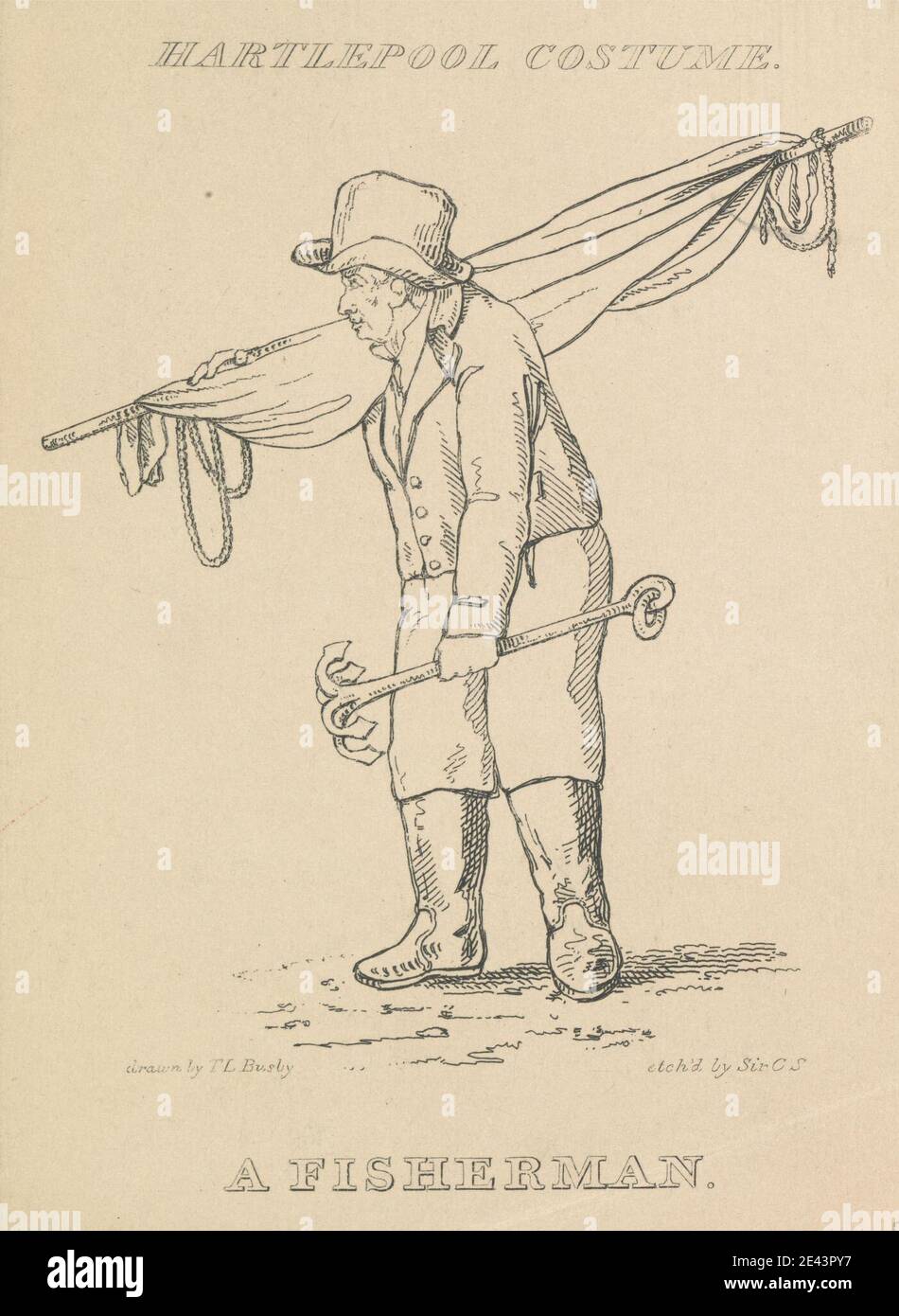 Sir Cuthbert Sharp, aktiv 1816, Großbritannien, Geschichte von Hartlepool (Durham, 1816), 1816. Lithographie. Stockfoto