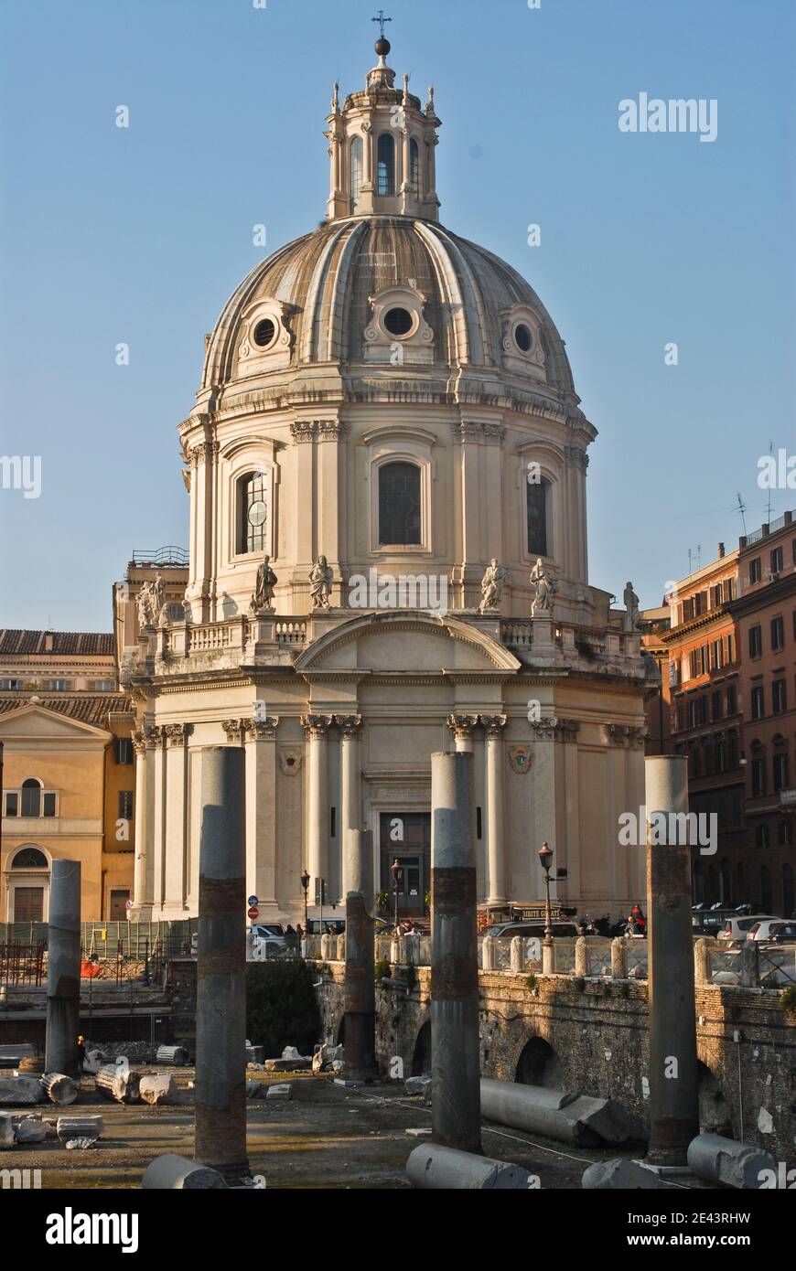 Trajans Forum: Kirche Santissimo Nome di Maria al Foro Traiano. Rom, Italien Stockfoto
