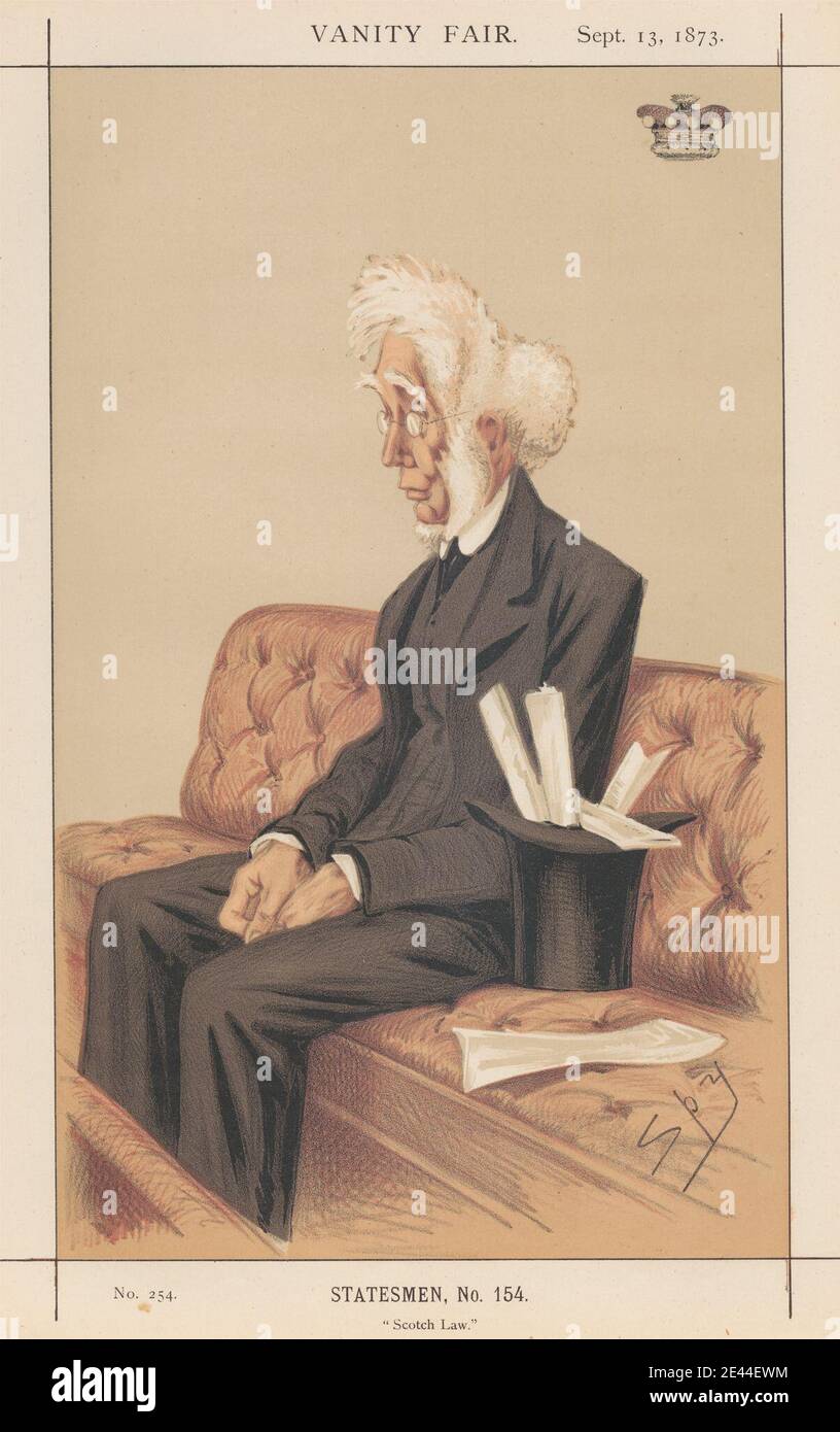 Leslie Matthew 'Spy' ward, 1851â € "1922, britische, Vanity Fair: Legal; 'Scotch Law', Lord Colnsay, 13. September 1873, 1873. Chromolithographie. Stockfoto