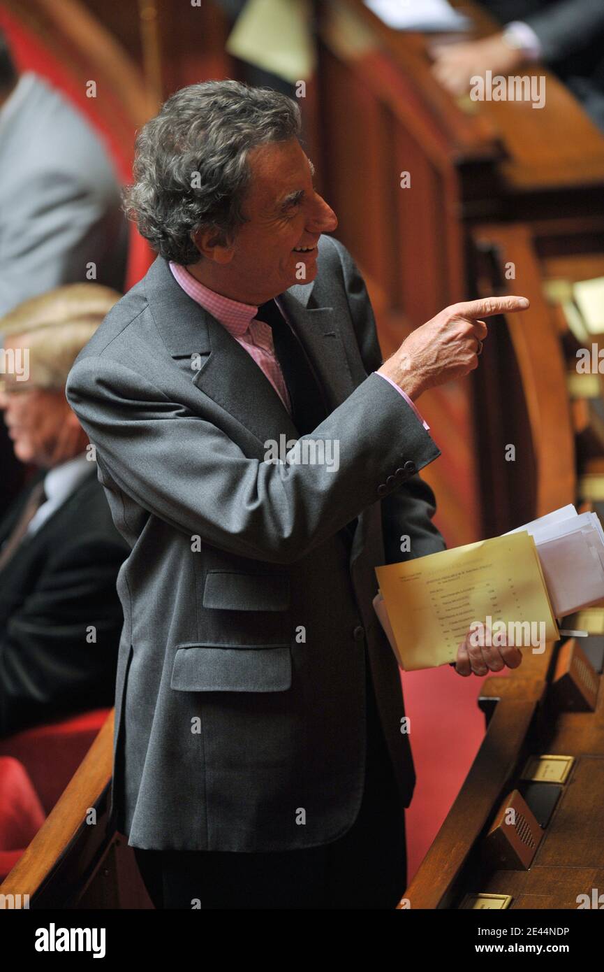 Jack lang nimmt an der wöchentlichen Sitzung in der Nationalversammlung in Paris, Frankreich, am 12. Mai 2009 Teil. Foto von Mousse/ABACAPRESS.COM Stockfoto