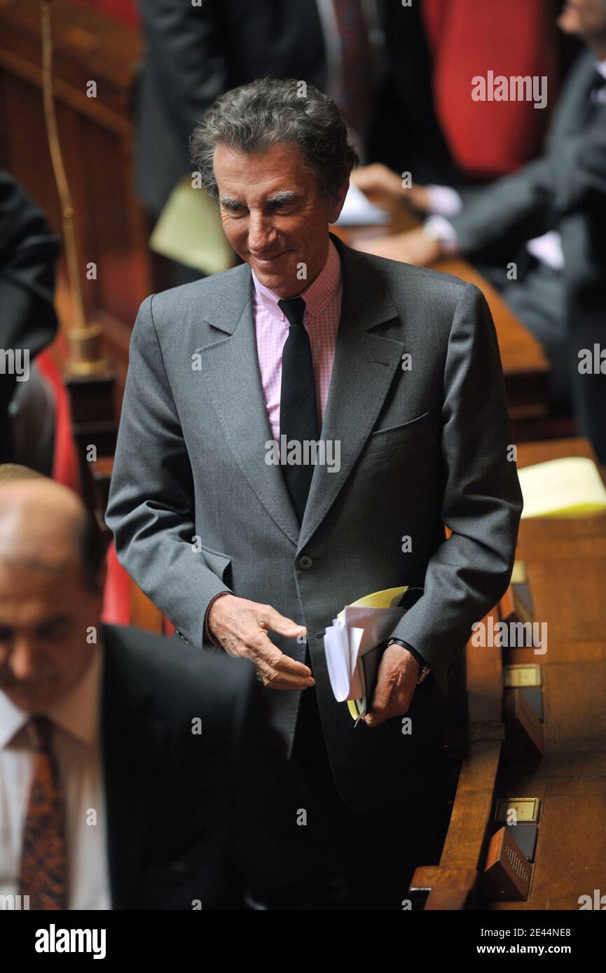 Jack lang nimmt an der wöchentlichen Sitzung in der Nationalversammlung in Paris, Frankreich, am 12. Mai 2009 Teil. Foto von Mousse/ABACAPRESS.COM Stockfoto