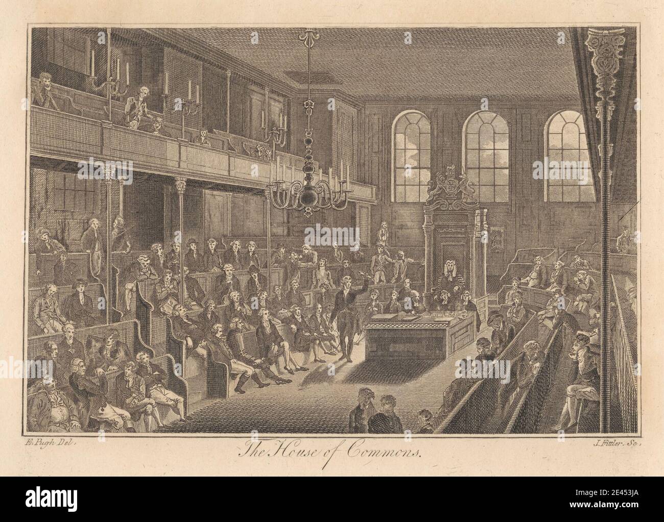 James Fittler, 1758â € "1835, britische, das House of Commons. Gravur. Stockfoto