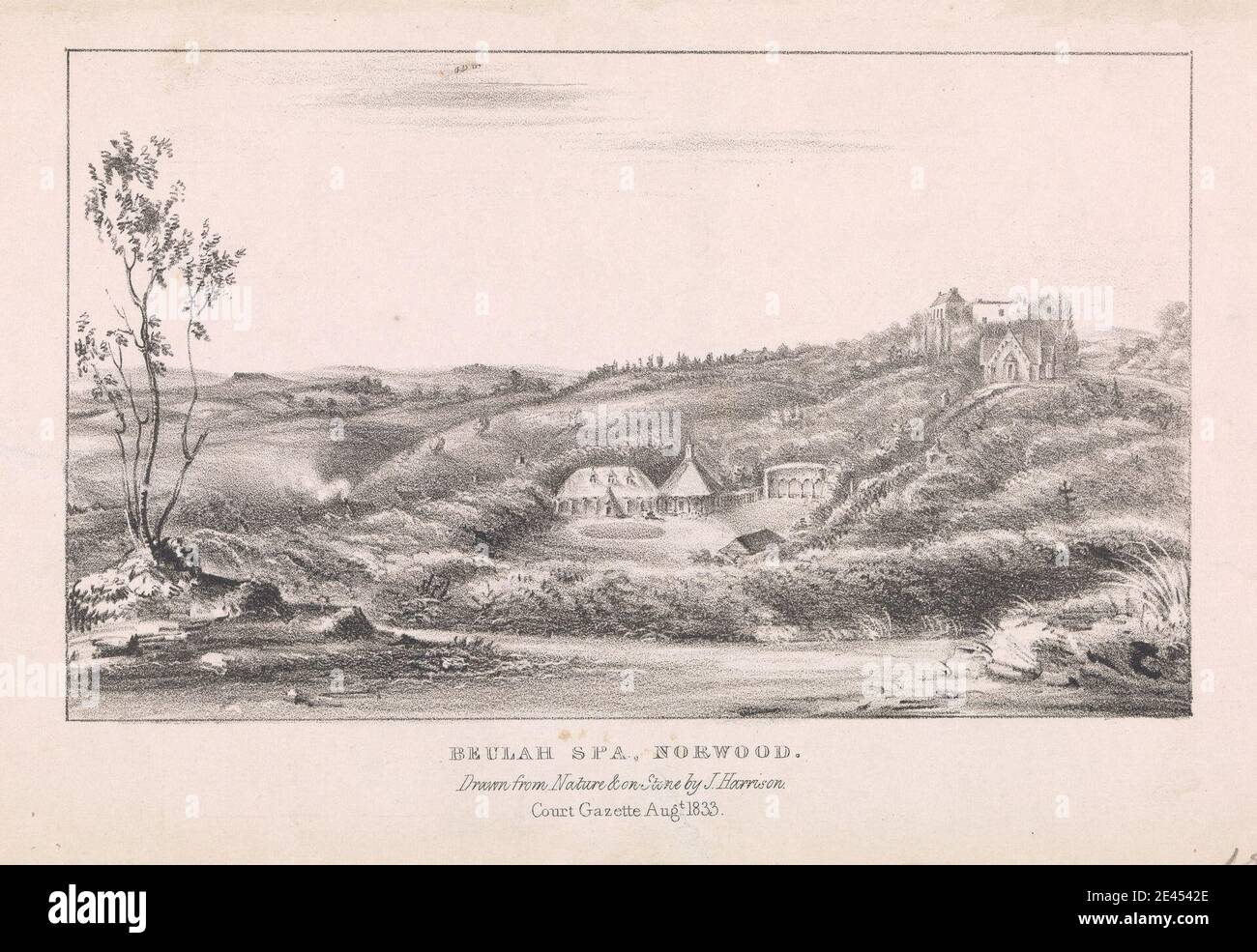 James Harrison, 1814â € "1866, Briten, Beulah Spa, Norwood, 1833. Lithographie. Stockfoto