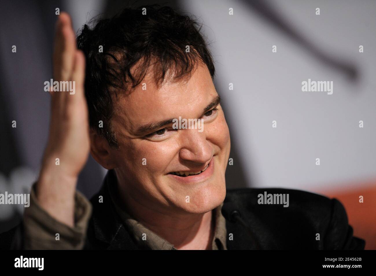 "Quentin Tarantino nimmt an der Pressekonferenz von "Inglourious Basterds" auf den 62. Filmfestspielen in Cannes Teil. Cannes, Frankreich, 20. Mai 2009. Foto von Lionel Hahn/ABACAPRESS.COM (im Bild: Quentin Tarantino)' Stockfoto