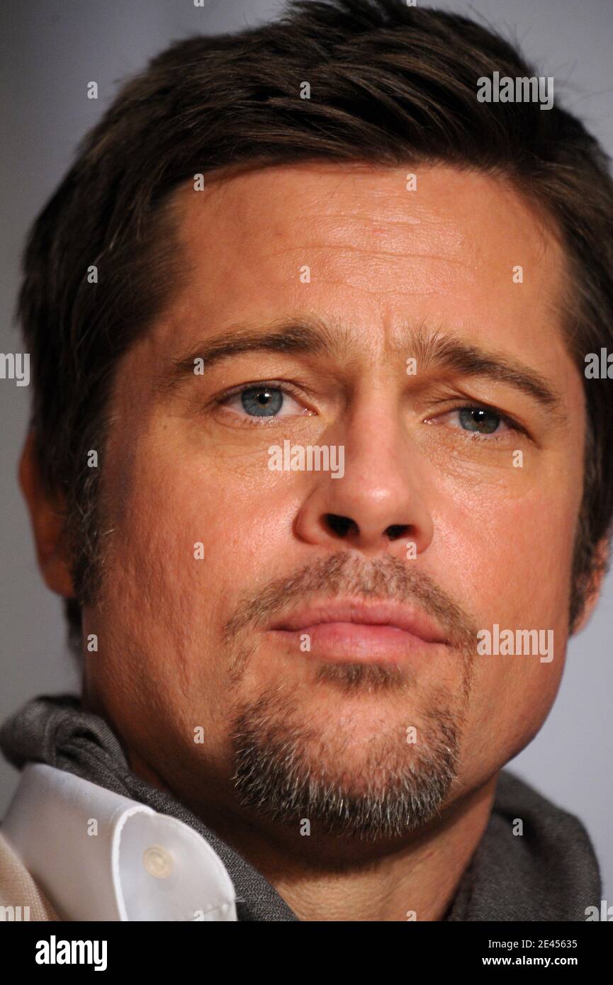 'Brad Pitt nimmt an der Pressekonferenz von 'Inglourious Basterds' auf den 62. Filmfestspielen in Cannes Teil. Cannes, Frankreich, 20. Mai 2009. Foto von Lionel Hahn/ABACAPRESS.COM (im Bild: Brad Pitt)' Stockfoto