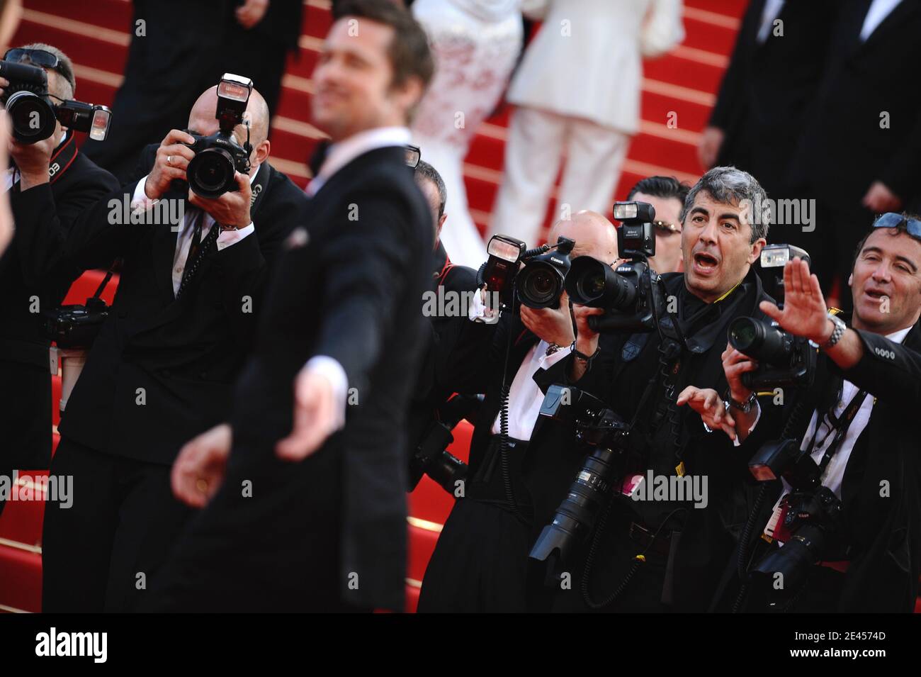 'Brad Pitt nimmt an der Vorführung von ''Inglourious Basterds'' bei den 62. Filmfestspielen in Cannes Teil. Cannes, Frankreich, 20. Mai 2009. Foto von Lionel Hahn/ABACAPRESS.COM (im Bild: Brad Pitt)' Stockfoto