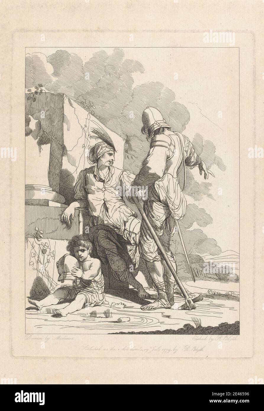 Robert Blyth, 1750â € "1784, Banditti im Gespräch, 1779. Ätzen. Stockfoto