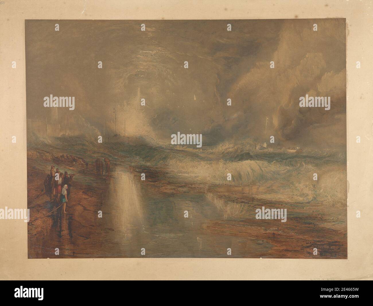 Druck gemacht von Robert Carrick, aktive 1847â € "1893, britische, Rockets und Blue Lights, 1852. Chromolithographie auf mäßig dickem, glattem, cremefarbenem, auf beigem Karton montiertem Papier. Stockfoto