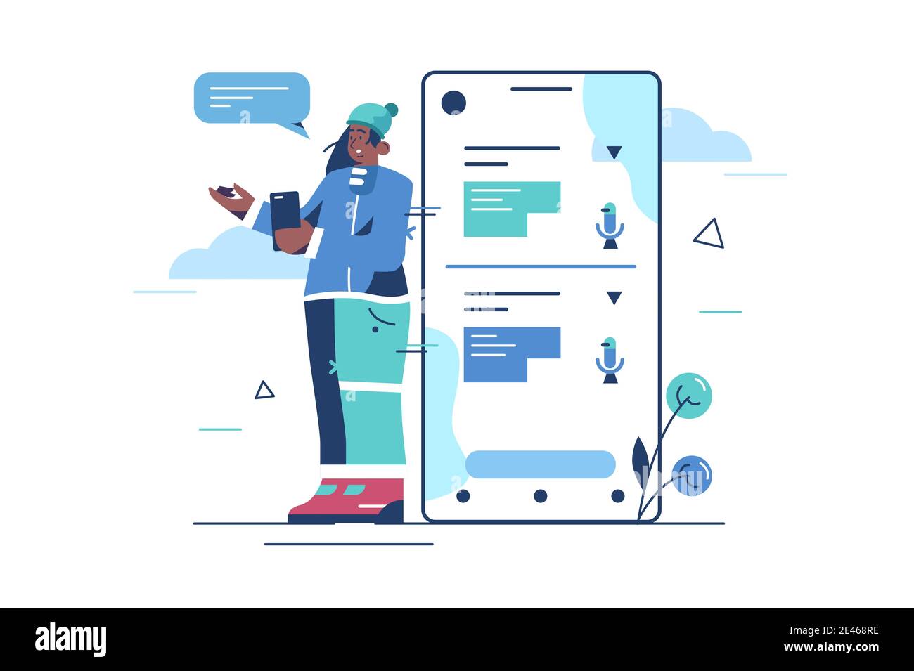 Online-Sprachübersetzer Stock Vektor