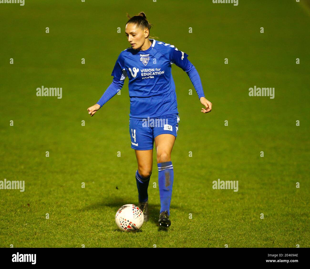 Dagenham, Großbritannien. Januar 2021. DAGENHAM, ENGLAND - JANUAR 21: Mollie Lambert von Durham W.F.C während FA Women's Continental Tyres League Cup Quarter Finalspiel zwischen West Ham United Women und Durham Women im Chigwell Construction Stadium am 21. Januar 2021 in Dagenham, England Credit: Action Foto Sport/Alamy Live News Stockfoto