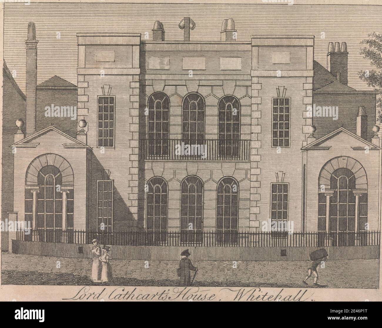 Unbekannter Künstler, Lord Cathcart's House, Whitehall; Seite 58 (Band 1). Public Domain Stockfoto