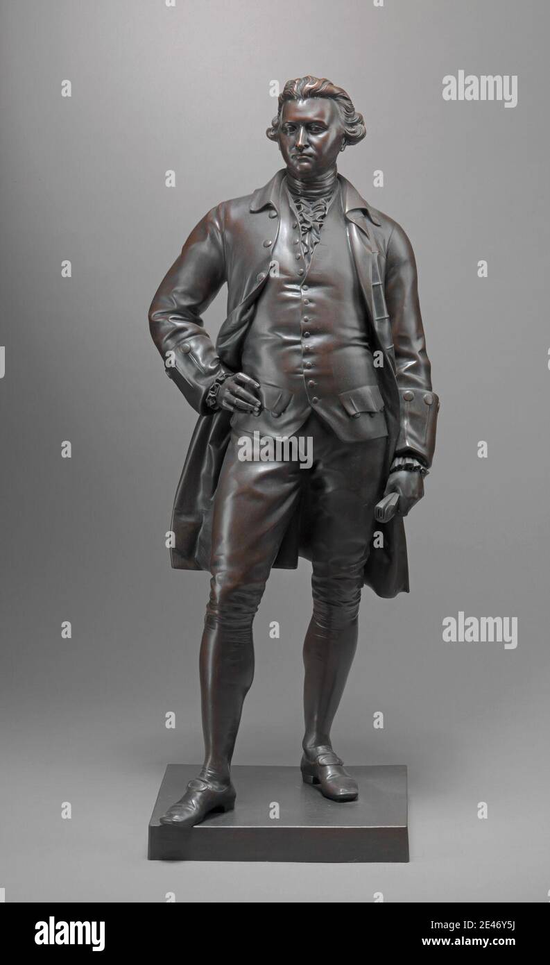 John Henry Foley, 1818–1874, Irisch, Edmund Burke, 1865. Bronze. Autor, Politiker, Porträt, erhaben, Abhandlung. Burke, Edmund (1729/30–1797), Politiker und Autor Stockfoto