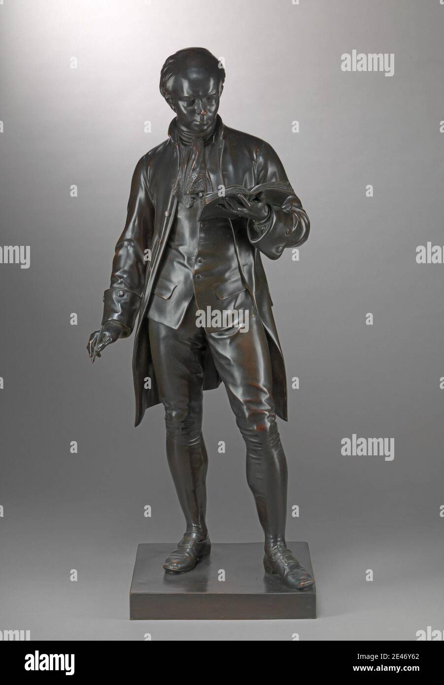 John Henry Foley, 1818–1874, Irisch, Oliver Goldsmith, 1863. Bronze. Autor, Dichter, Porträt. Goldschmied, Oliver (1728?–1774), Autor Stockfoto