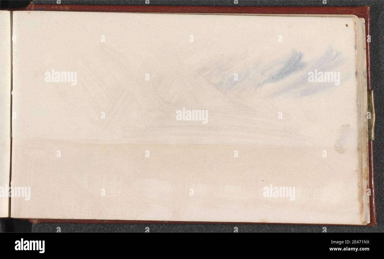 Joseph Mallord William Turner, 1775–1851, britisch, The Channel Sketchbook, ca. 1845. Aquarell auf mittlerem, leicht strukturiertem, weißem Gewebspapier. Kanal (Wasserkörperkomponente), Meereskunst, Meer, Skizzenbuch Stockfoto