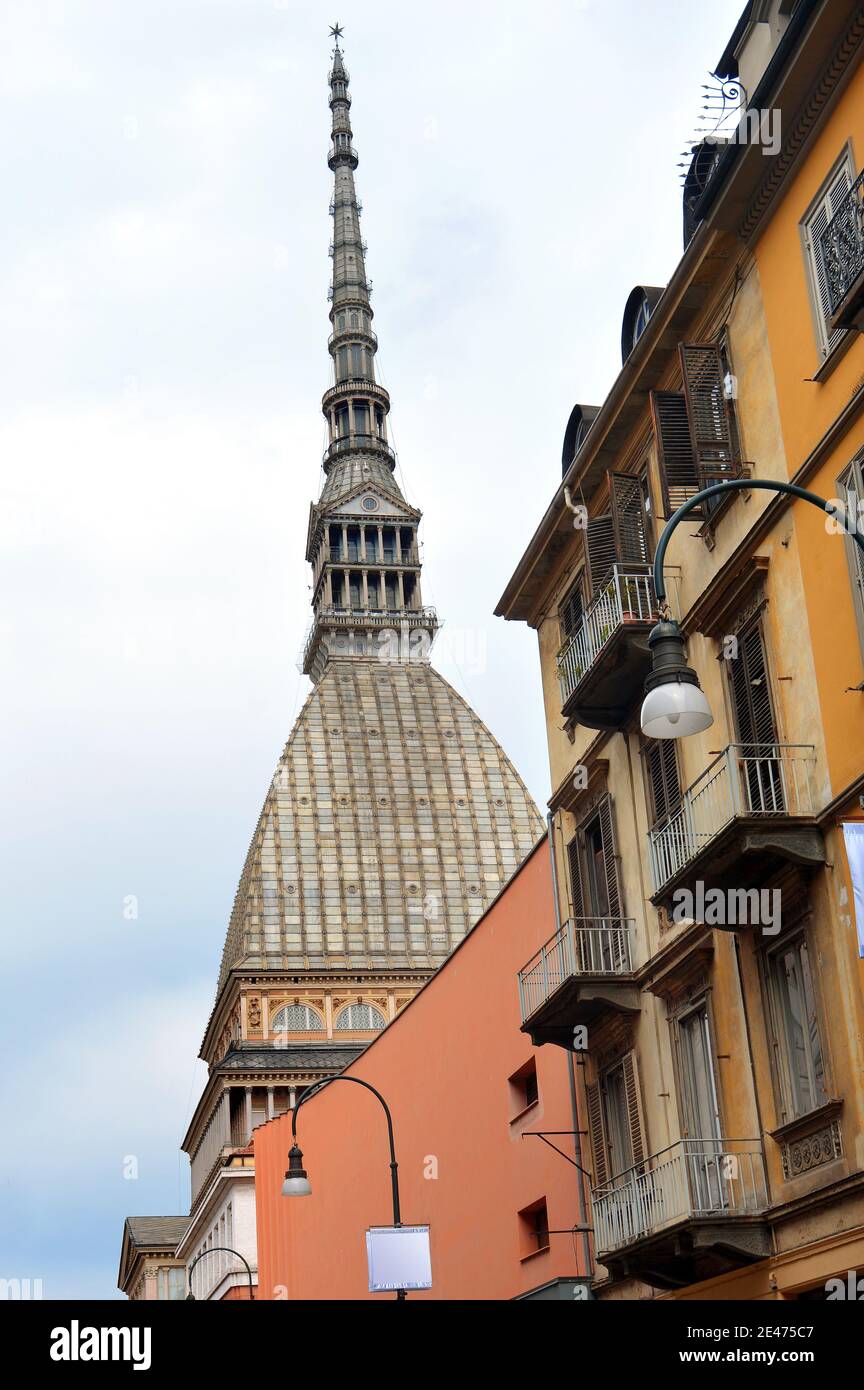 Turin, Piemont, Italien Mole Antonelliana das symbolische Gebäude der Stadt. Stockfoto