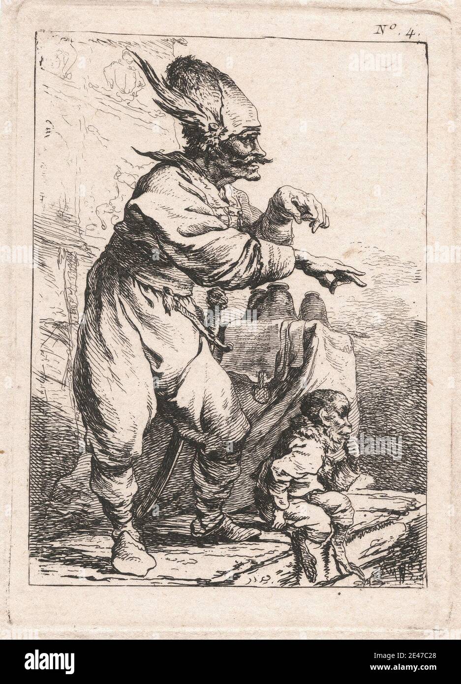 Philippe-Jacques de Loutherbourg, 1740–1812, französisch, in Großbritannien tätig (ab 1771), Deuxième Suite des Figures, undatiert. Ätzen. Public Domain Stockfoto