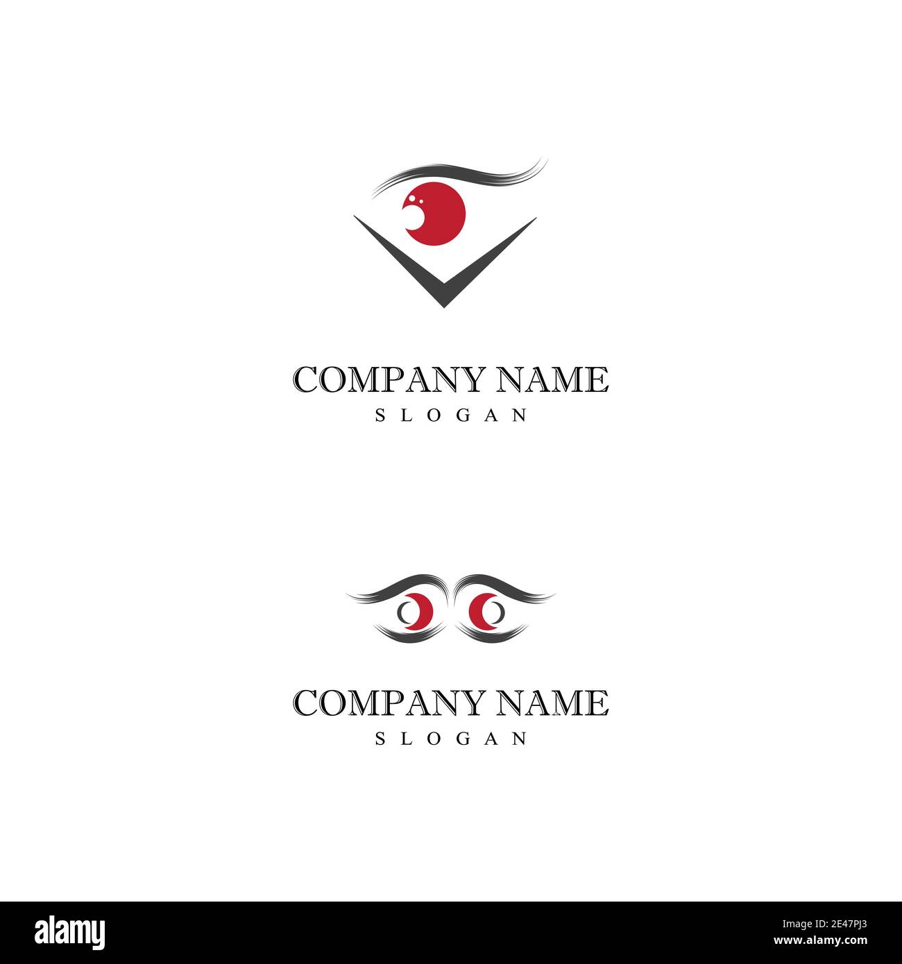 Branding Identität Corporate Eye Care Vektor-Logo-design Stock Vektor