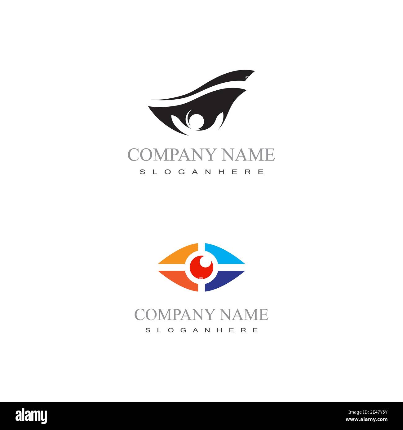 Branding Identität Corporate Eye Care Vektor-Logo-design Stock Vektor