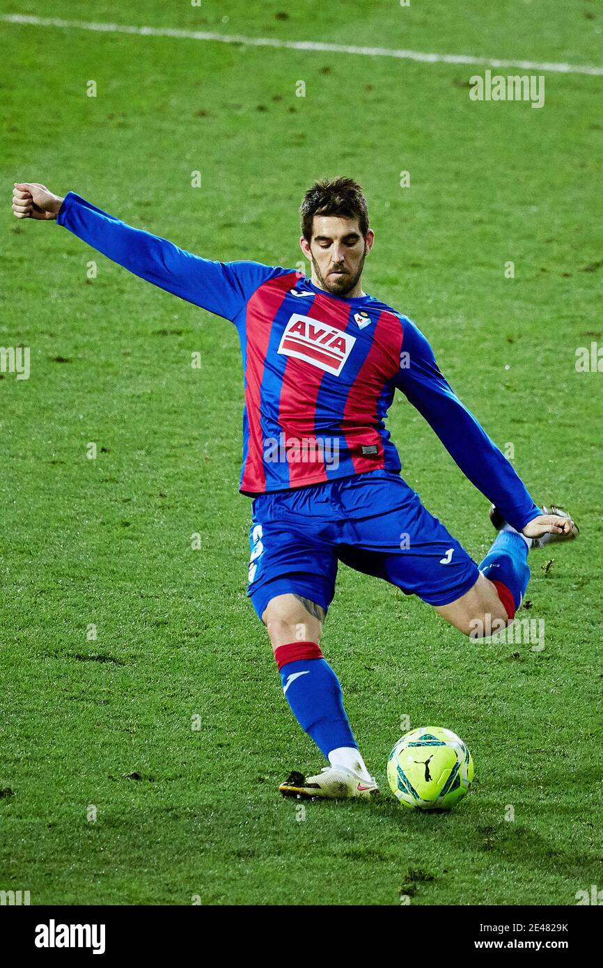 Raul Bigas von SD Eibar während der spanischen Meisterschaft La Liga Fußballspiel zwischen SD Eibar und Atletico de Madrid Am Jan/LM Stockfoto