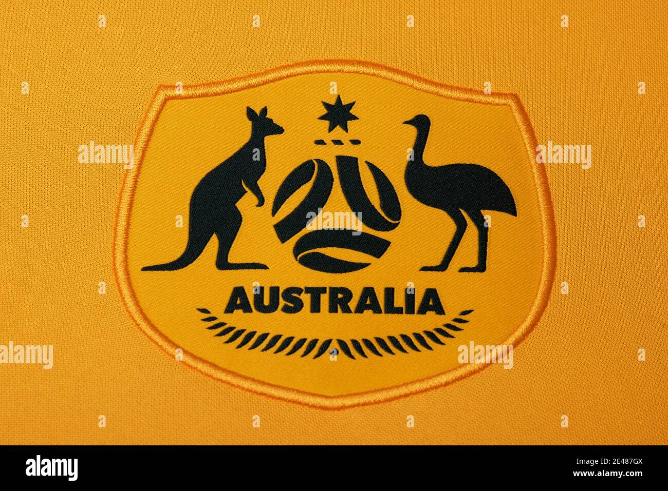 Nahaufnahme des Trikots der australischen Nationalmannschaft Stockfoto