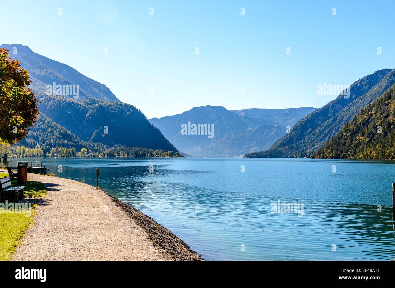 Blick auf Achensee - Achensee See in Tirol, Österreich. Stockfoto