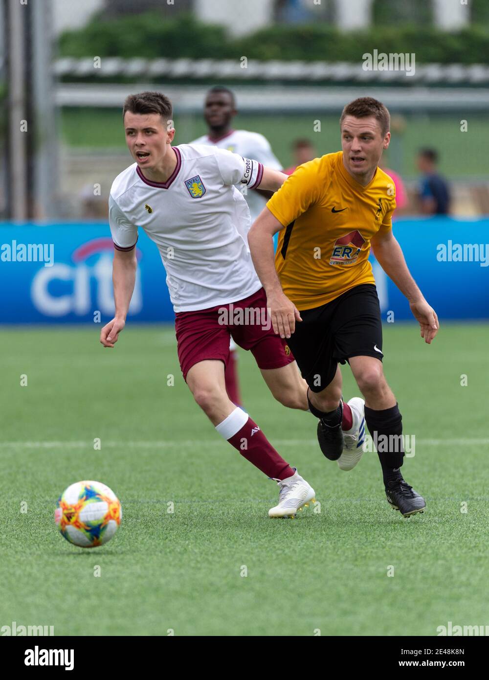 HKFC Citi Soccer sevens Hong Kong. Aston Villa vs Singapore Cricket Club.L. Jack Clarke von Aston Villa Stockfoto