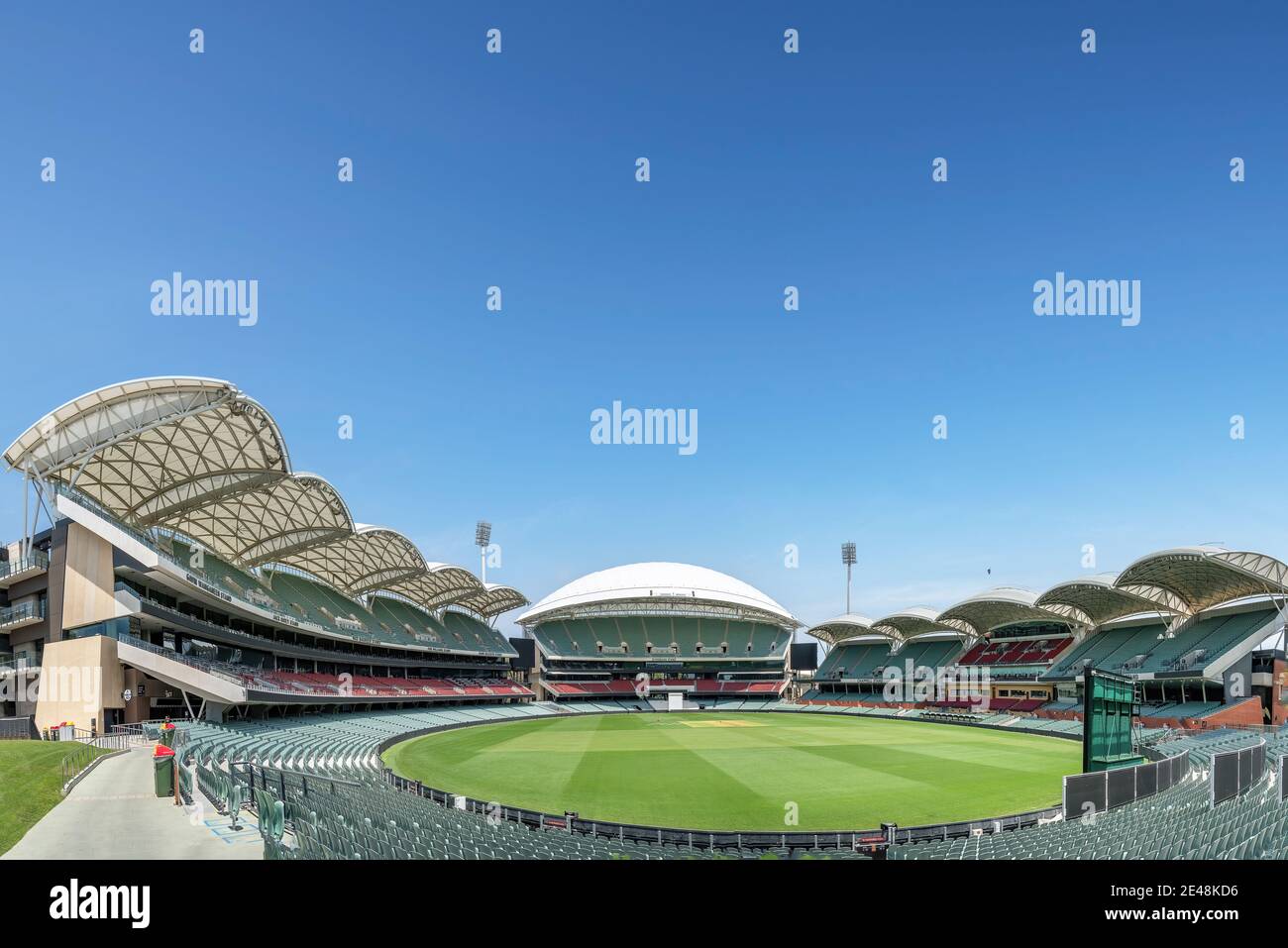 Adelaide, Australien - 8. Januar 2021; BLICK auf das Adelaide Oval, Adelaide, Australien. Stockfoto
