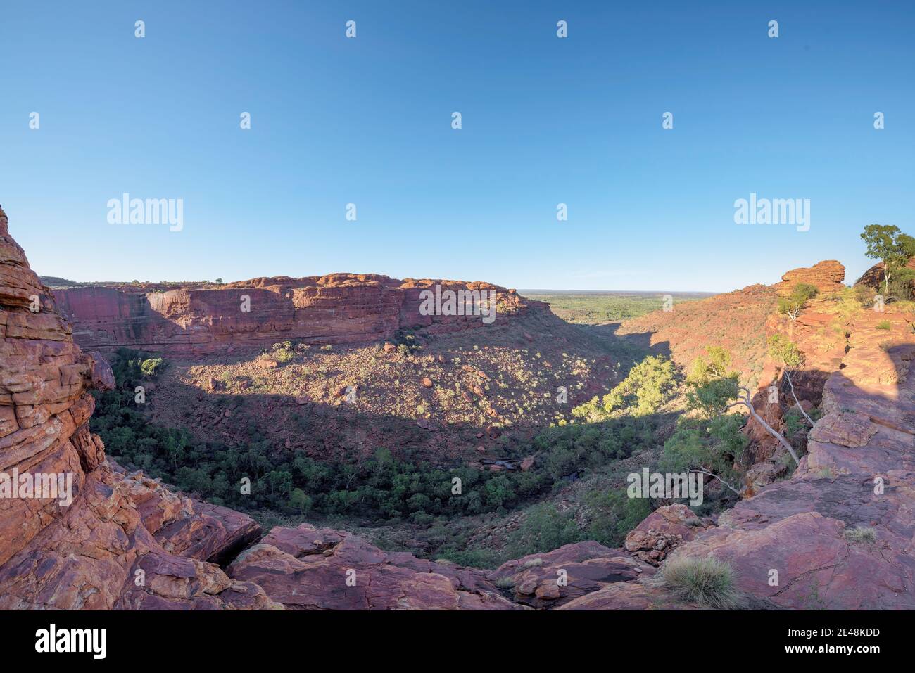 Der beeindruckende Kings Canyon im Northern Territory Australiens. Stockfoto