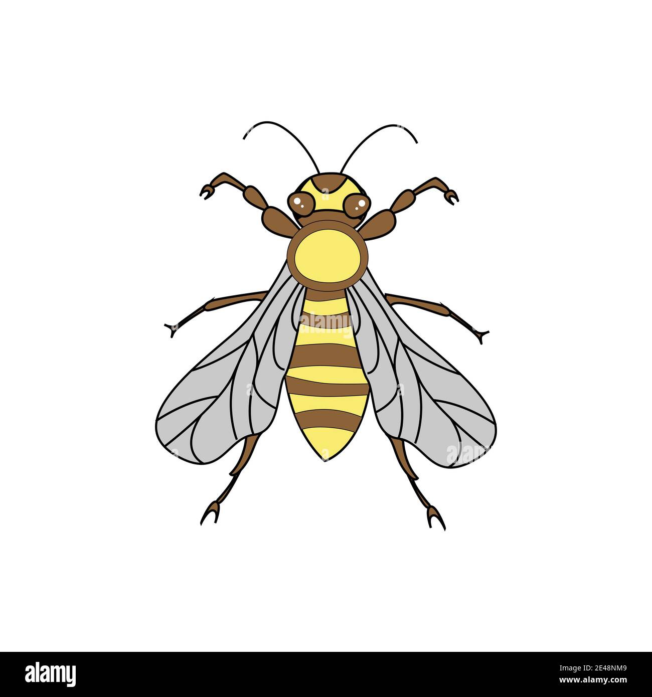 Vector Biene isoliert Stock Vektor