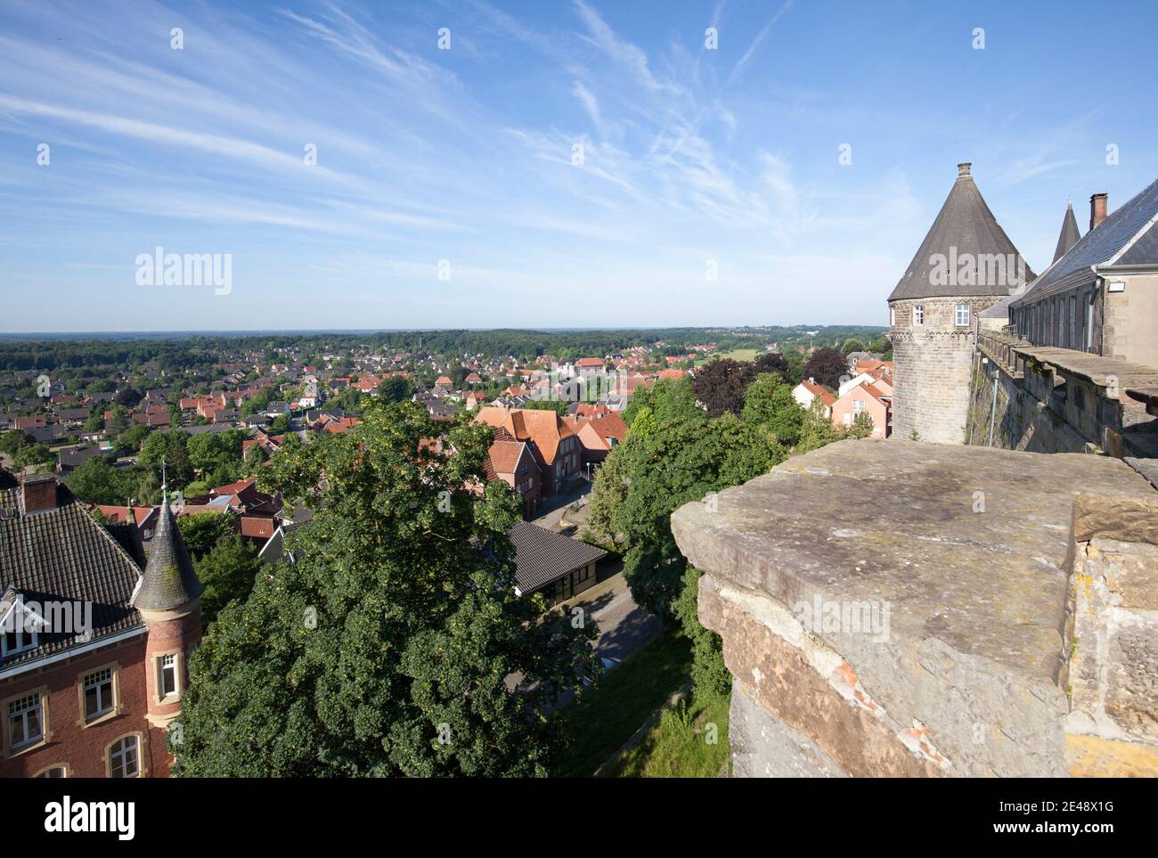 Blick auf Bad Bentheim Stockfoto