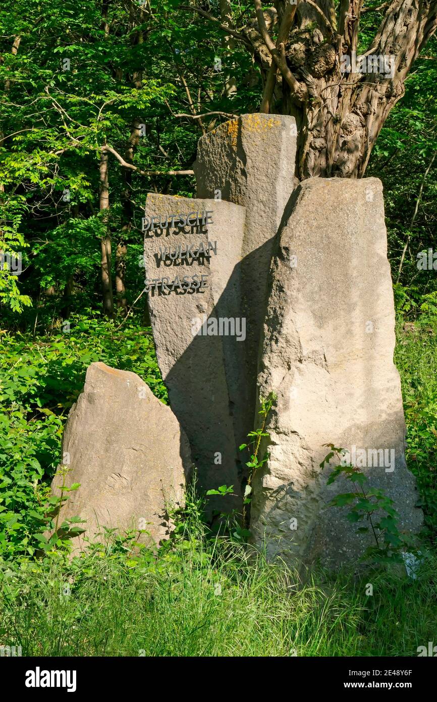 Deutsche Vulkanstraße im Kloster Maria Laach, Eifel, Rheinland-Pfalz, Deutschland Stockfoto