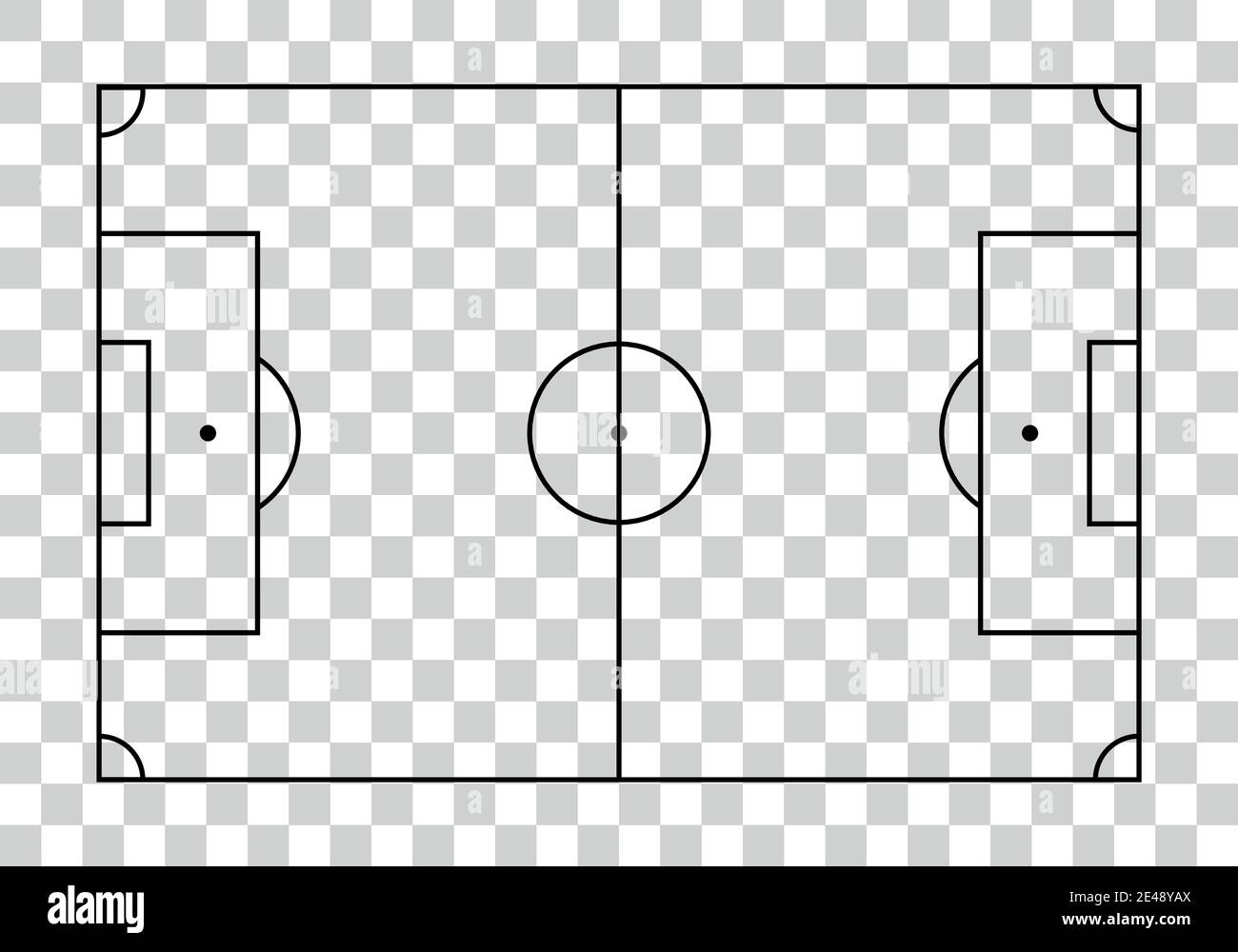 Fußballplatz oder Fußballplatz transparent Stock Vektor