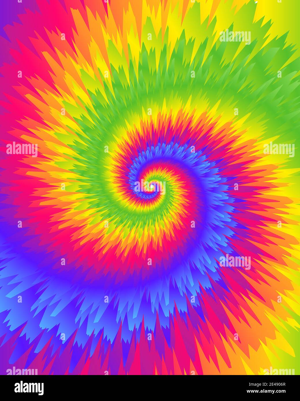 Abstrakte festliche bunte Hintergrund, helle Regenbogen Krawatte Farbmuster, Vektor-Illustration. Crazy Boho Spiral Wirbel Farbe. Stock Vektor