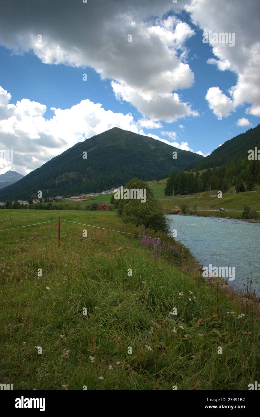 Naturkulisse in den alpen der Schweiz 12.8.2020 Stockfoto