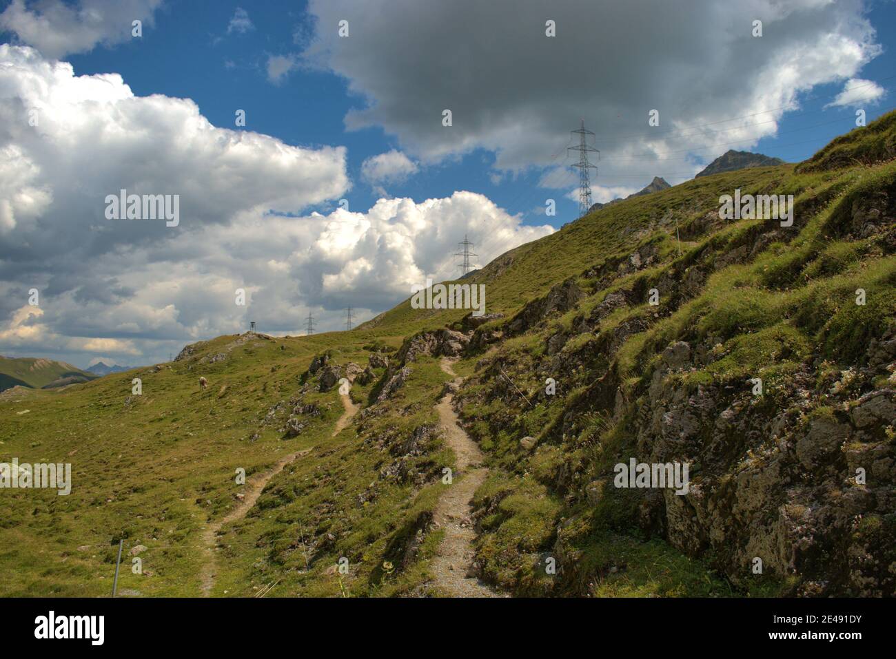 Unglaubliches Bergpanorama am Albulapass in der Schweiz 12.8.2020 Stockfoto