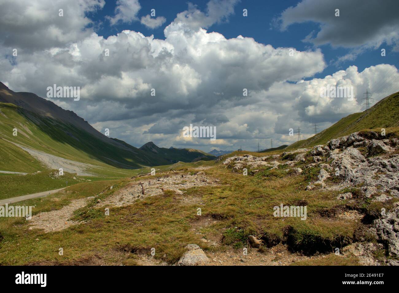 Unglaubliches Bergpanorama am Albulapass in der Schweiz 12.8.2020 Stockfoto