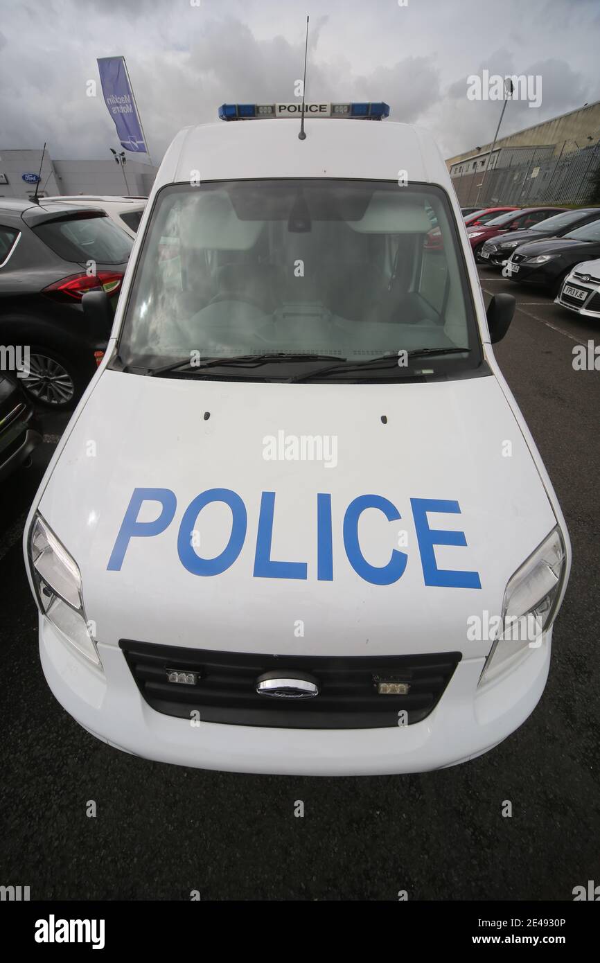 Polizeigrafiken auf Police Scotland Fahrzeug. Polizei Schottland, rechtlich der Polizei-Service von Schottland genannt, ist die nationale Polizei von Schottland. Stockfoto